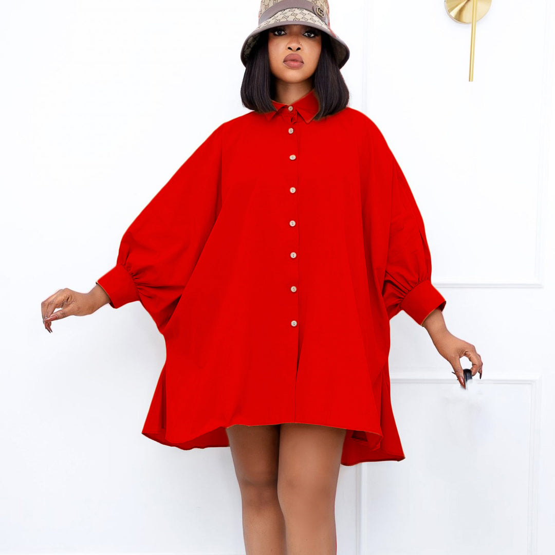 Oversized comfortable blouse shirt for women with balloon sleeves Lune London