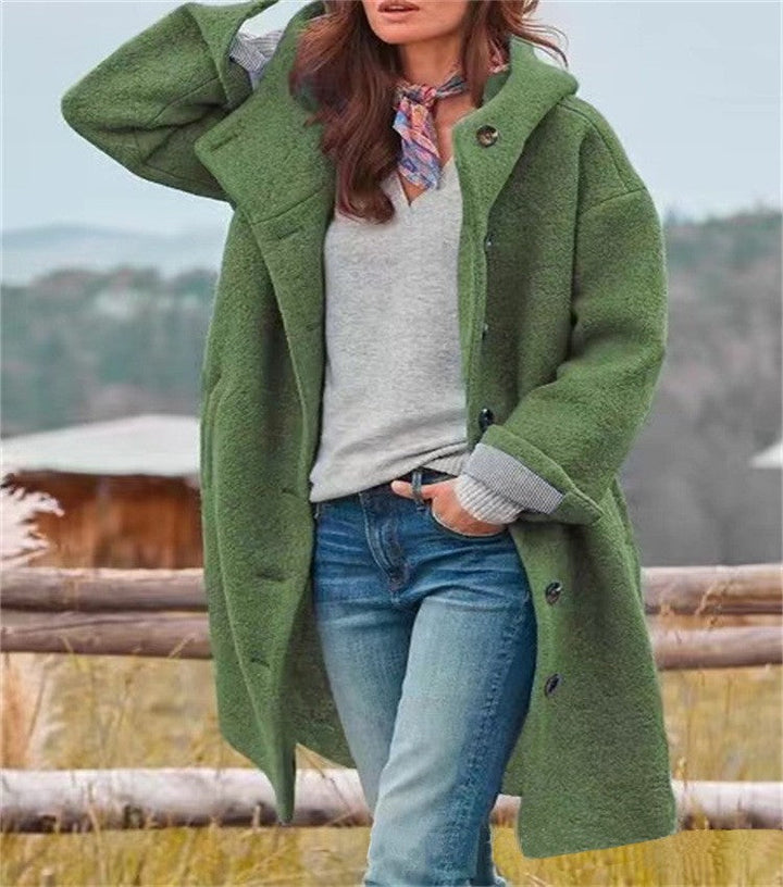 Lune London | Women Oversized Wool Coat with Practical Pockets