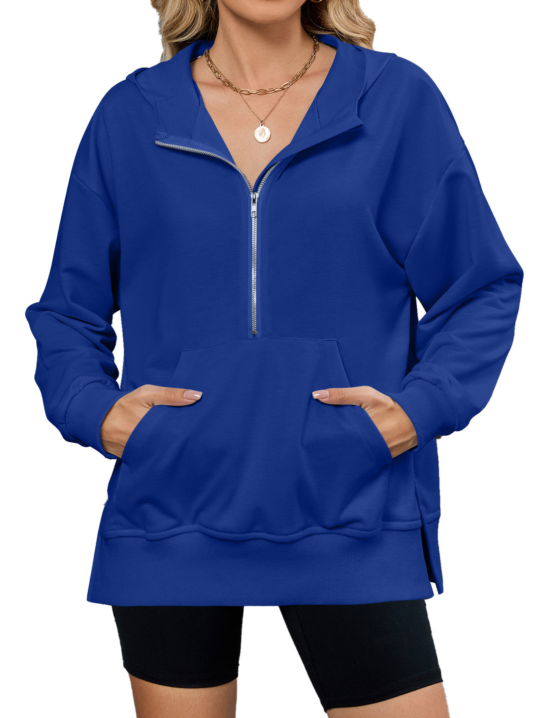 Women's hoodie with full zip and pockets Lune London