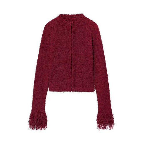 Ladies Cozy Knit Sweater with Eye-Catching Sleeves Amarae