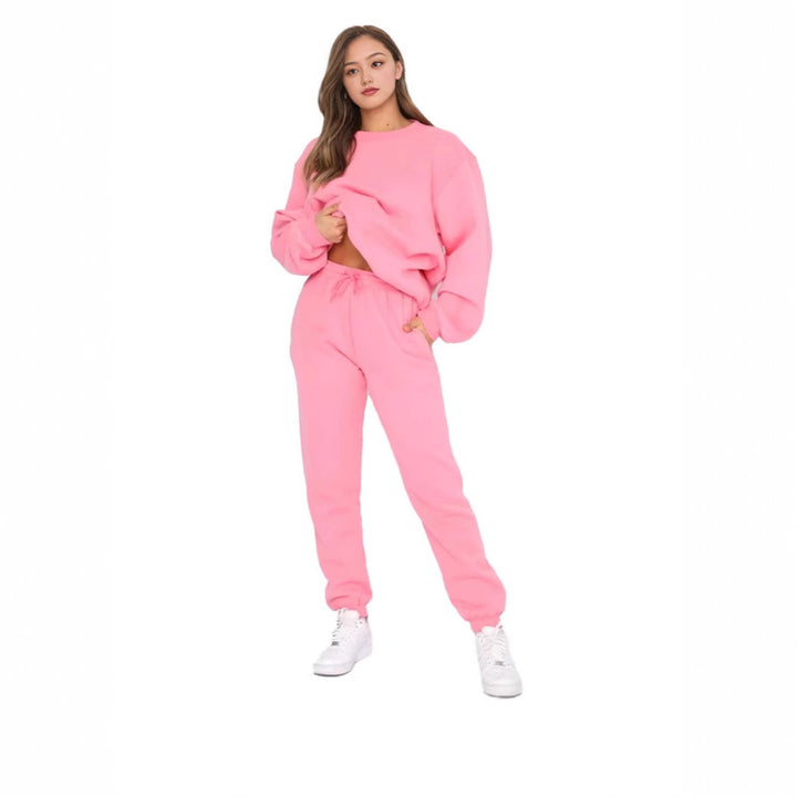 Women’s comfortable tracksuit with modern puff sleeves and elastic waistband Chic & Stil