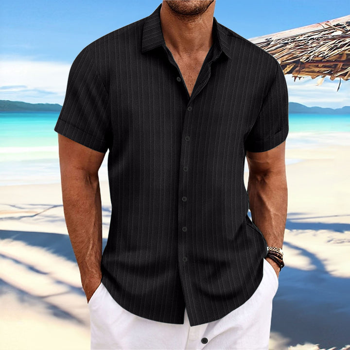 Casual short-sleeved striped shirt for men Amarae