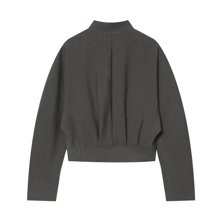 Ladies cropped blazer with boxy silhouette and deep V-neckline Amarae