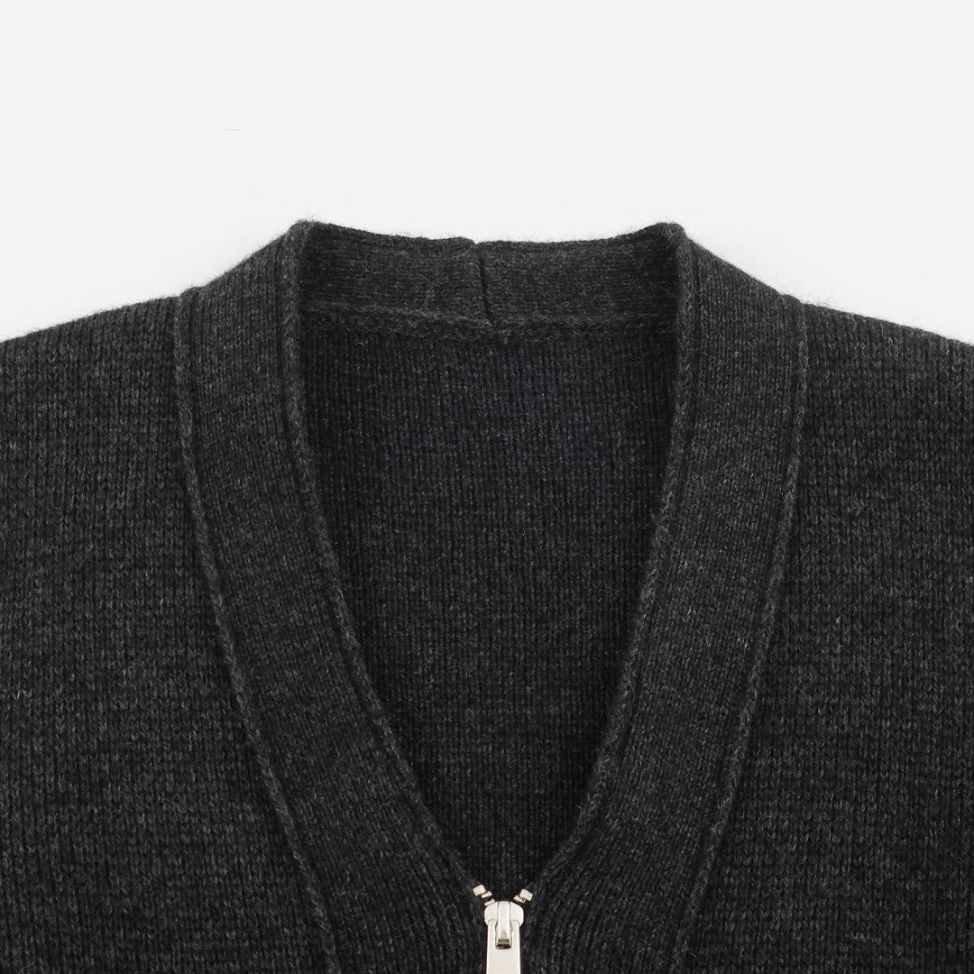 Women’s cardigan with zipper and peplum cut Amarae