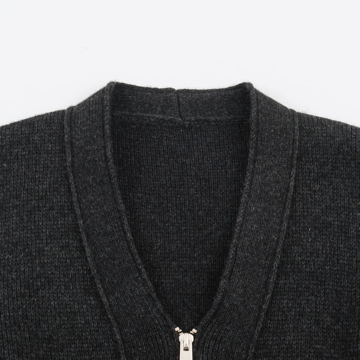 Women’s cardigan with zipper and peplum cut Amarae