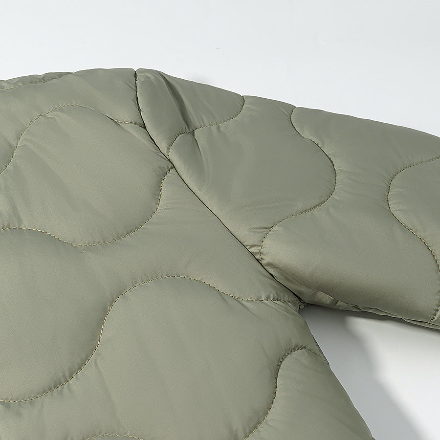 Women’s Oversized Padded Jacket in Cocoon Cut with Press Stud Closure Amarae