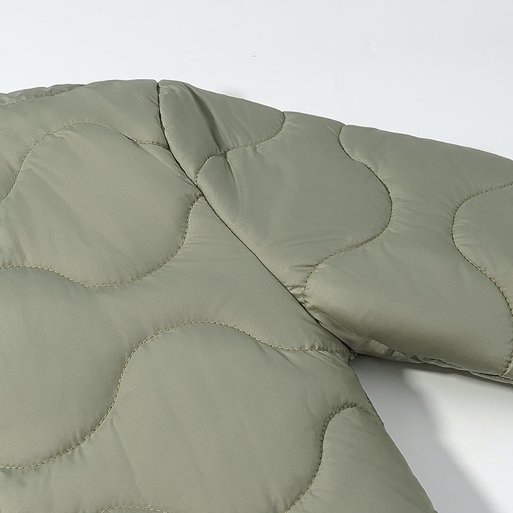 Women’s Oversized Padded Jacket in Cocoon Cut with Press Stud Closure Amarae
