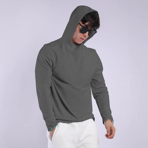 Men's Breathable Training Top with Innovative Hood and Moisture-Regulating Fabric Amarae