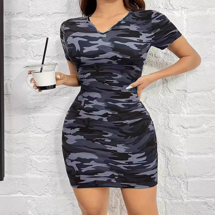 Chic and Stylish Camouflage Bodycon Dress for Women
