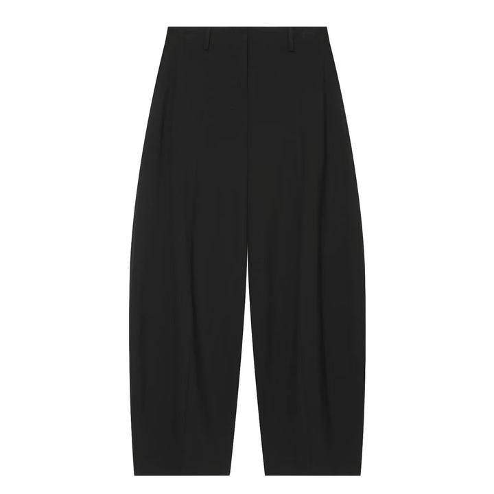 Women's High-Waisted Palazzo Fabric Trousers with Pleats and Slightly Cropped Hem Amarae