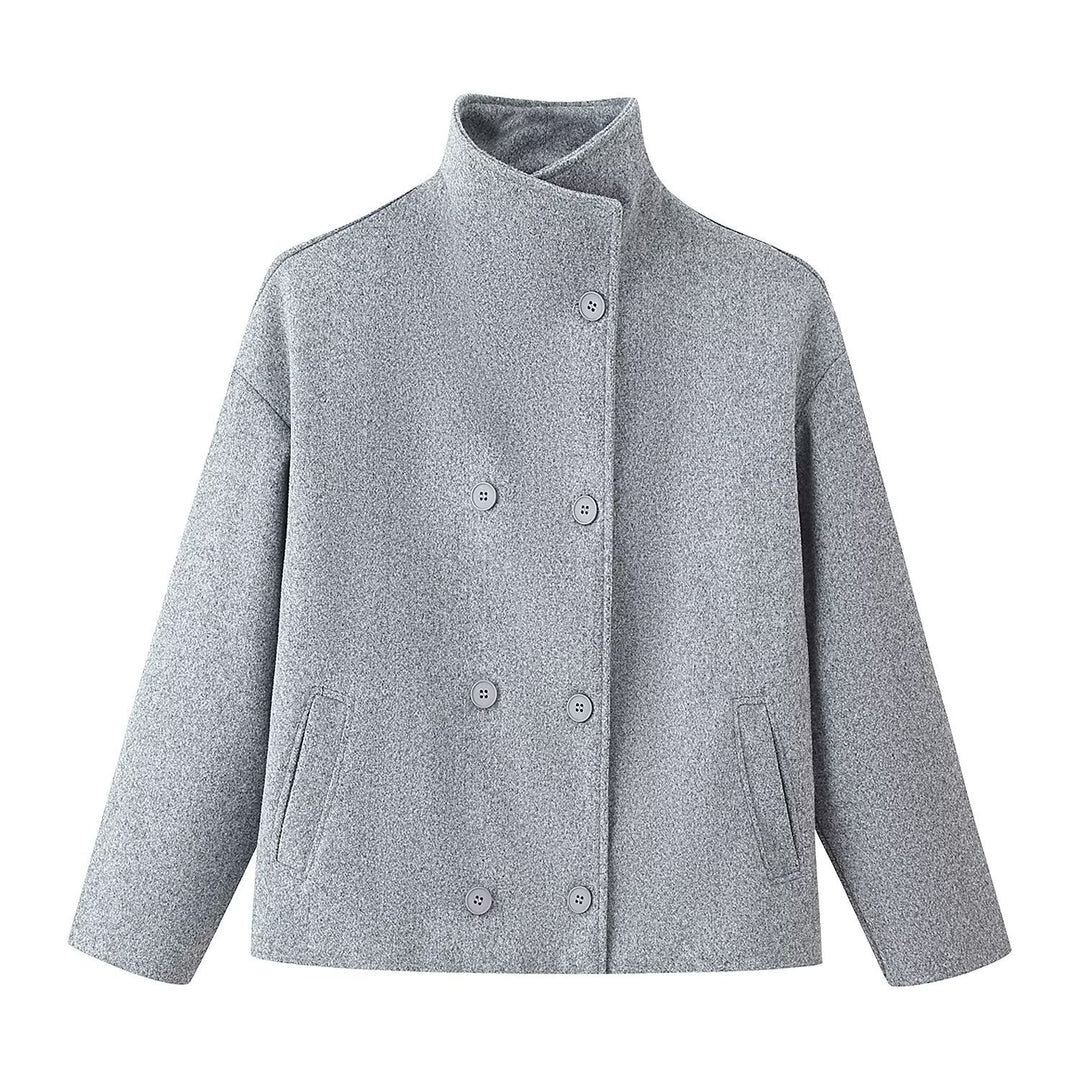 Stylish wool jacket for women with double-breasted buttons Lune London