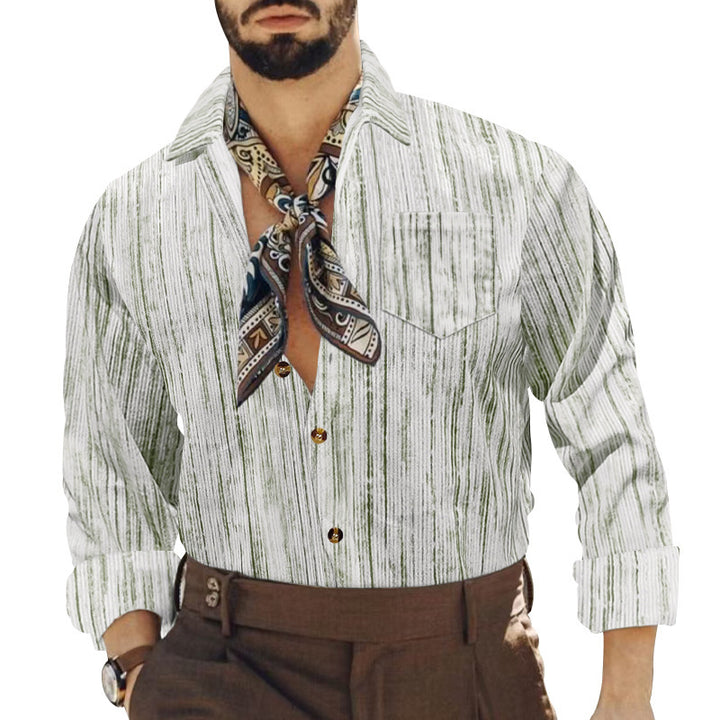 Men's casual shirt with trendy pattern and practical breast pocket Chic and style