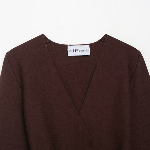 Elegant wrap jacket for women with waist belt Amarae