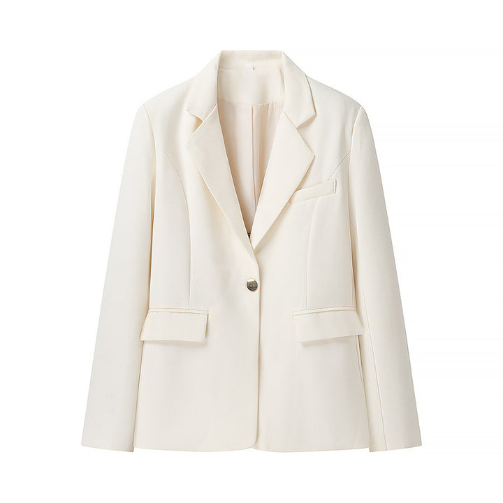 Elegant blazer jacket for women with textured design and practical pockets Lune London