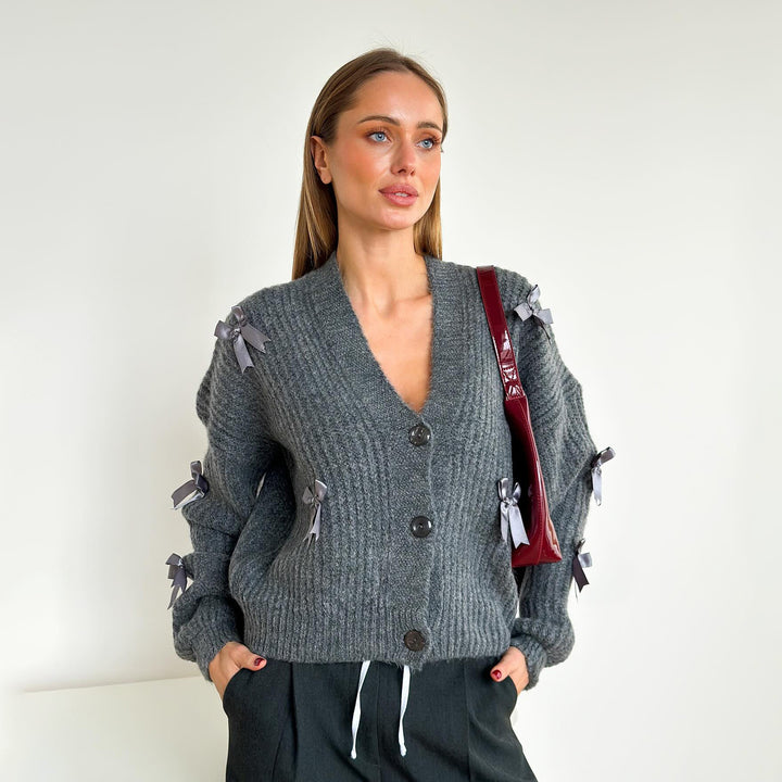 Cardigan for women with romantic ruffle details Lune London