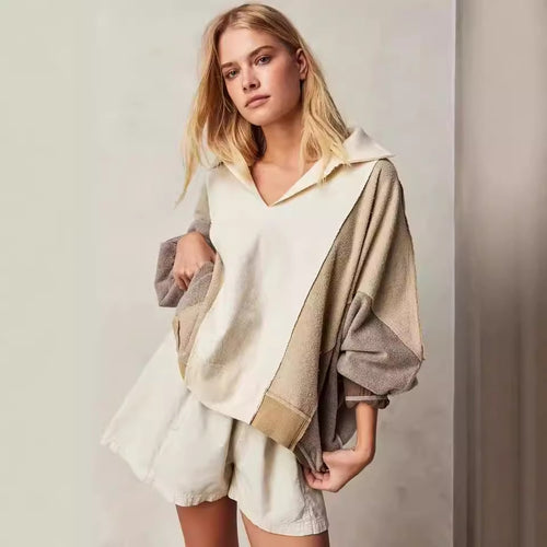 Oversized relaxed sweater for women with graphic design Amarae