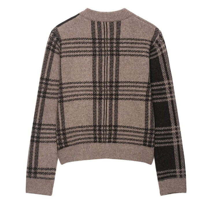 Ladies Lune London Checkered Knit Jacket