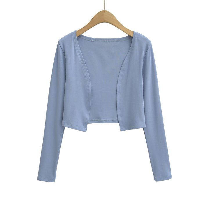 Ladies Figured Close-Fitting Midi Dress with Integrated Bolero and Stand-Up Collar Amarae