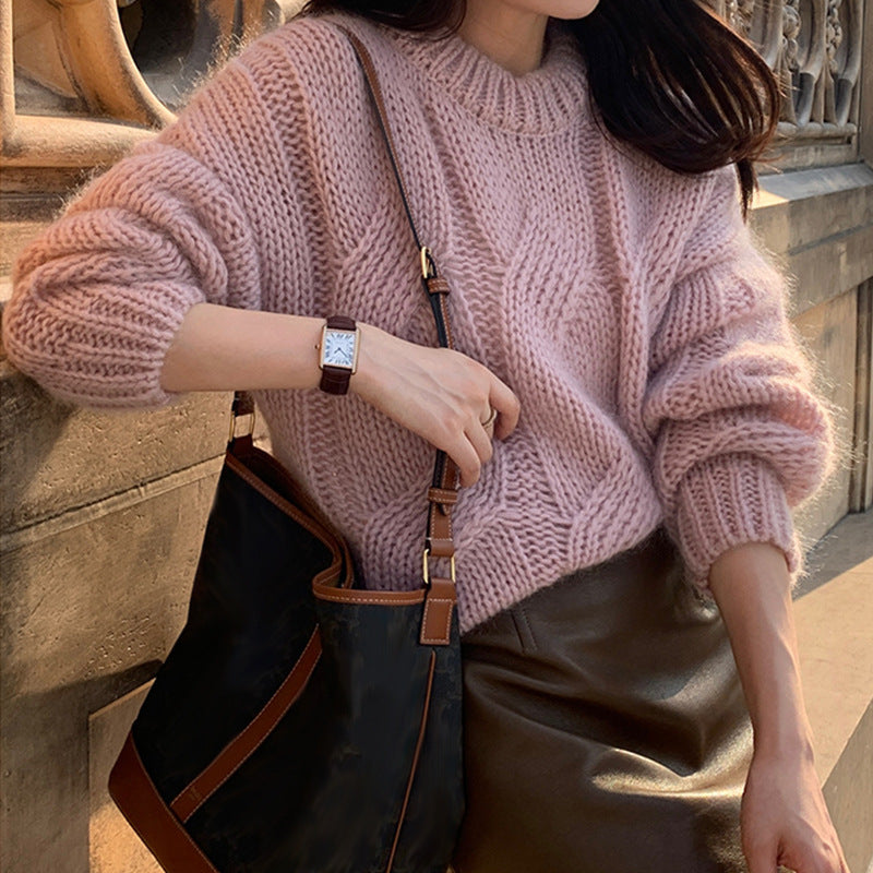 Pull en tricot épais pour femme avec design élégant et coupe décontractée Chic & Stil