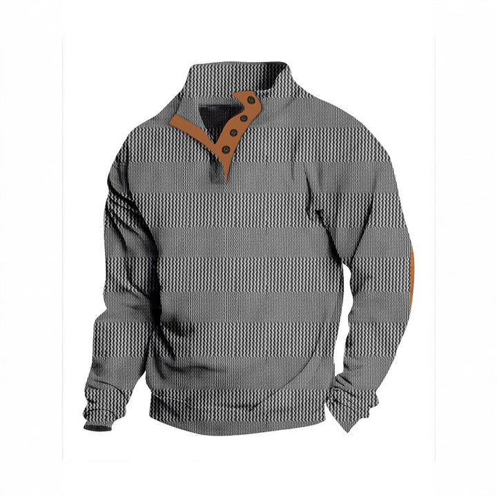 Fashion sweater for men with textured collar Lune London