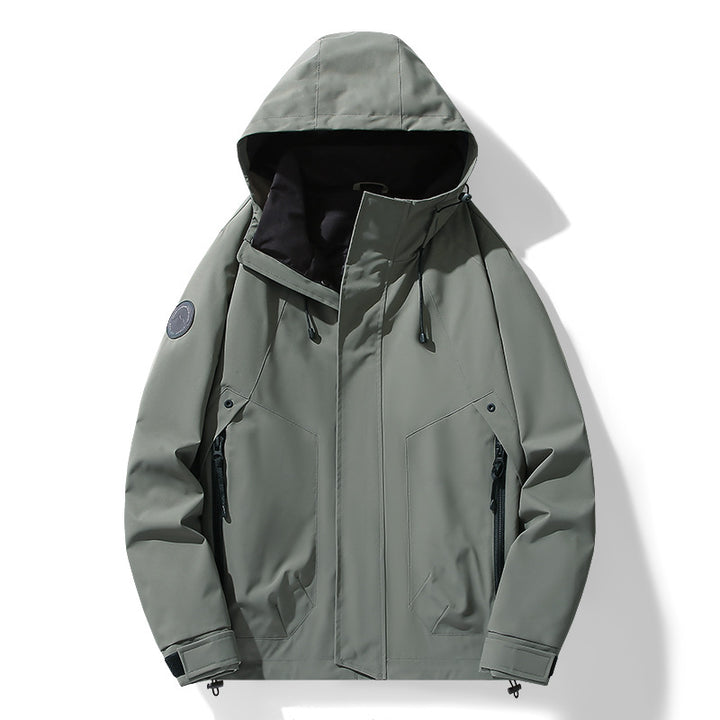Men's multifunctional softshell parka with adjustable hood, wind and water-repellent membrane Amarae
