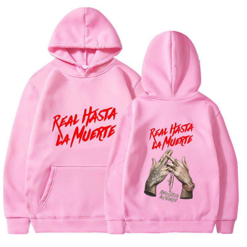 Women's hoodie with eye-catching lettering in urban style Lune London