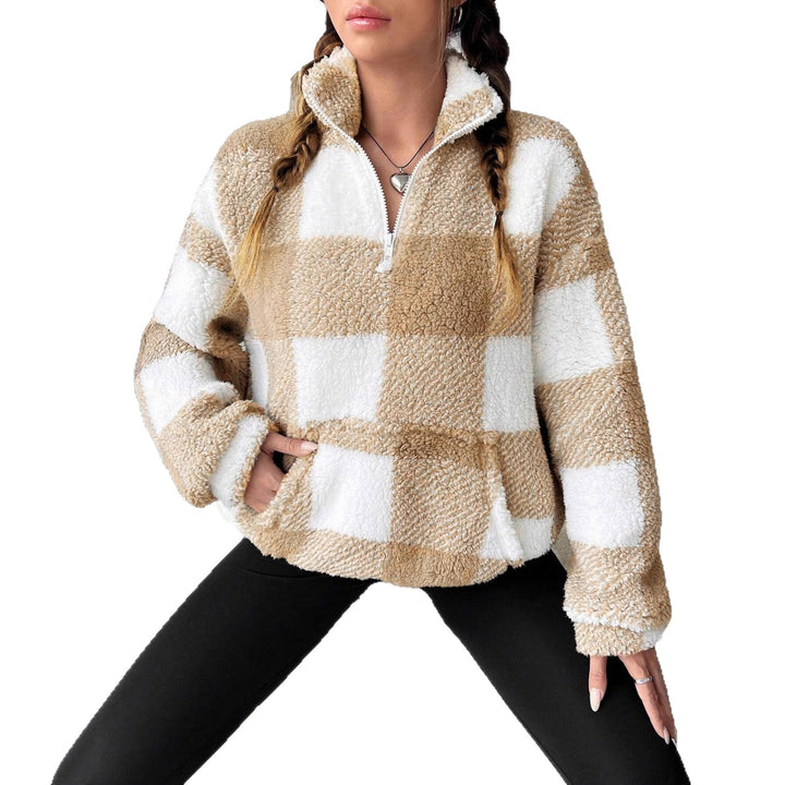 Fleece jacket for women with zipper and pockets Lune London
