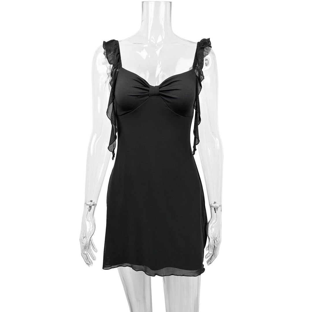 Women Elegant Strapless Mini Dress with Sophisticated Bow Detail Lune London