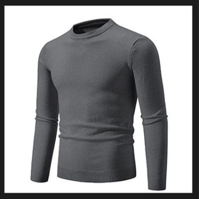 Fine knit sweater for men with crew neck and ribbed details Lune London