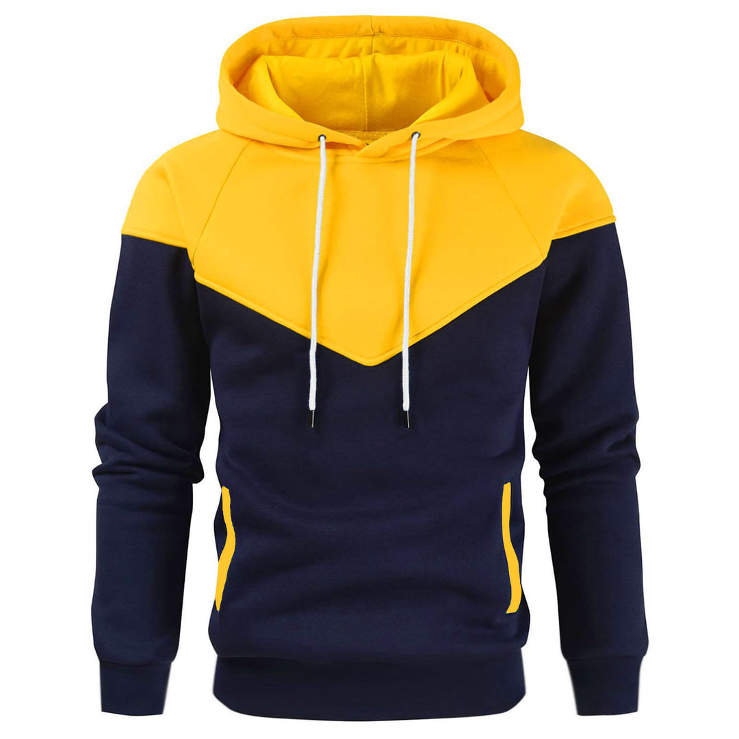 Men's trendy hoodie with geometric color play Lune London