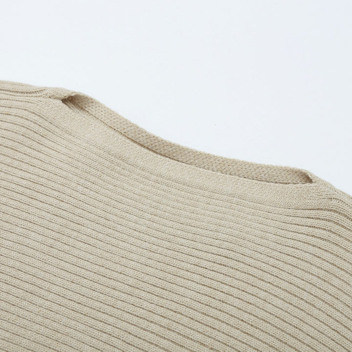 Women's Two-Piece Ribbed Knit Set with Short Sweater and Midi Skirt Amarae