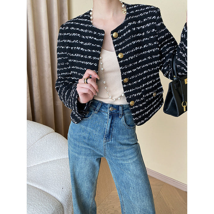 Ladies elegant bouclé jacket with decorative buttons Chic & Stil