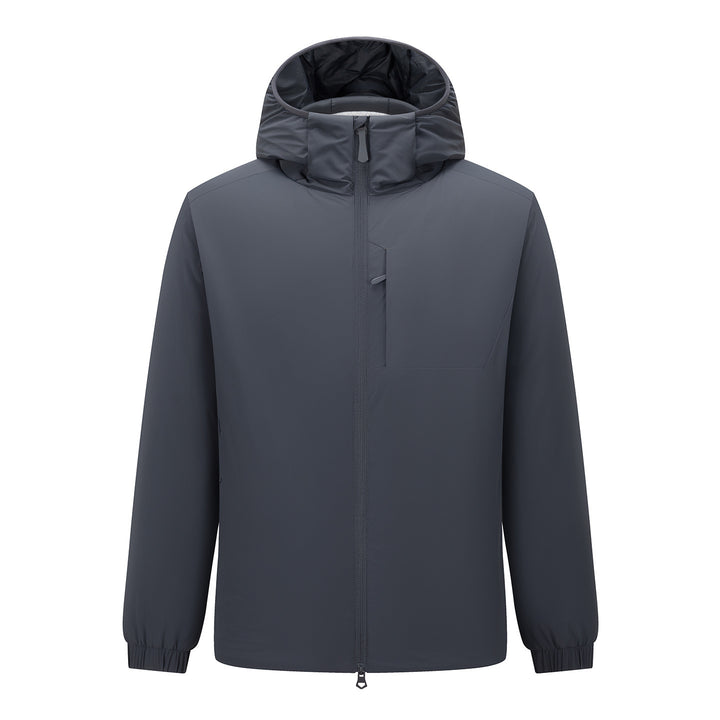 Men's Lightweight Waterproof Softshell Rain Jacket with Hood and Hidden Chest Pocket Amarae