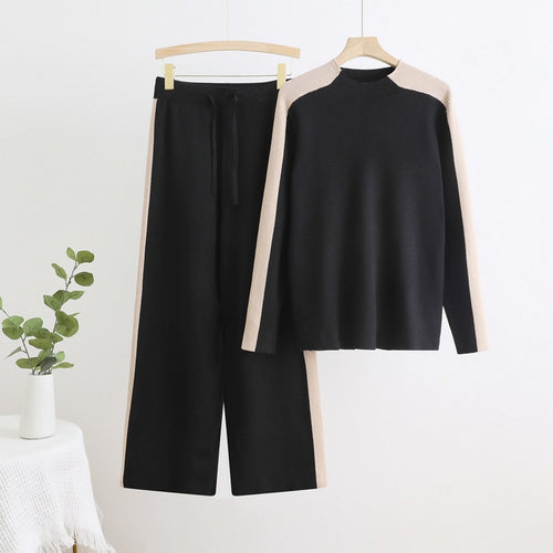 Sport leisure set for women with contrasting sleeves and an elastic waistband Amarae