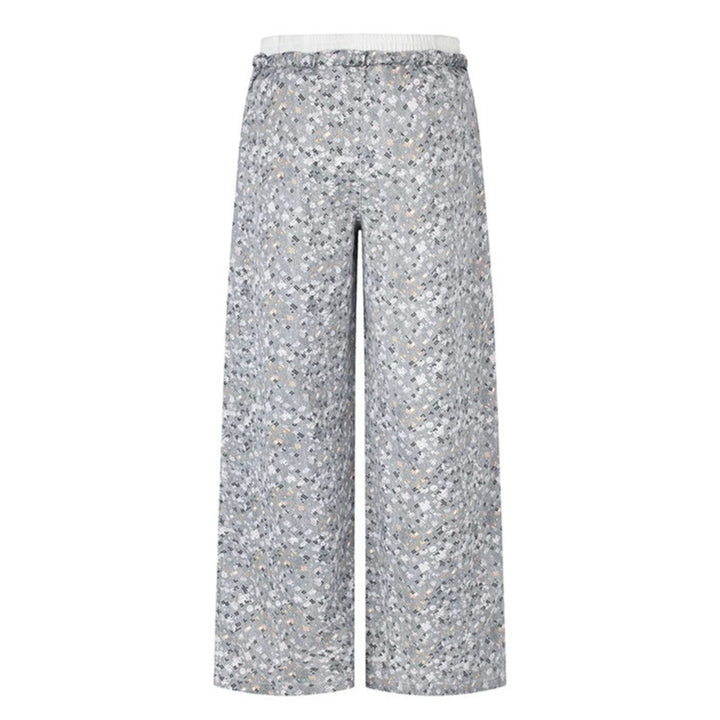 Ladies Palazzo Glitter Pants with Elastic Waistband and Drawstring Amarae