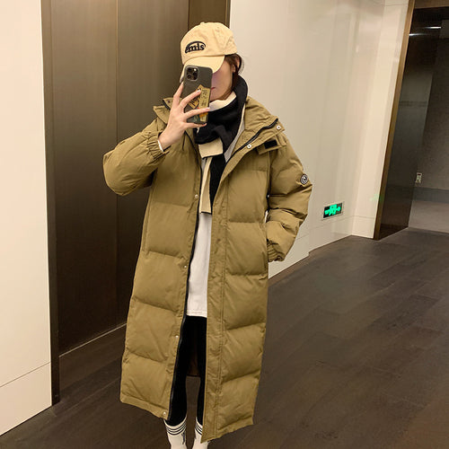Ladies Long insulated winter parka with hood and additional inner pockets Amarae