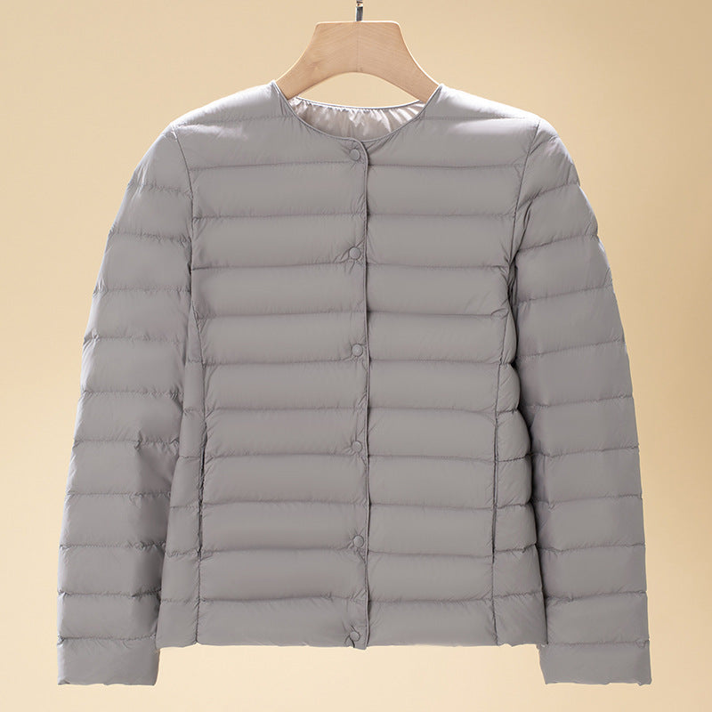 Women Ultra-Lightweight Quilted Jacket without Collar, Packable Thermal Jacket for Travel and Everyday Amarae