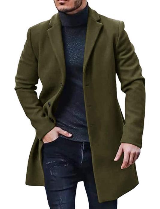 Elegant wool coat for men with classic lapels and modern cut Lune London