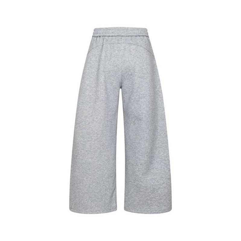 Women's Culotte Sweatpants with High Waist, Drawstring and Wide Leg Fit