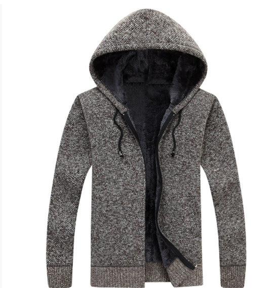 Comfortable fleece jacket for men with hood and soft inner lining Lune London