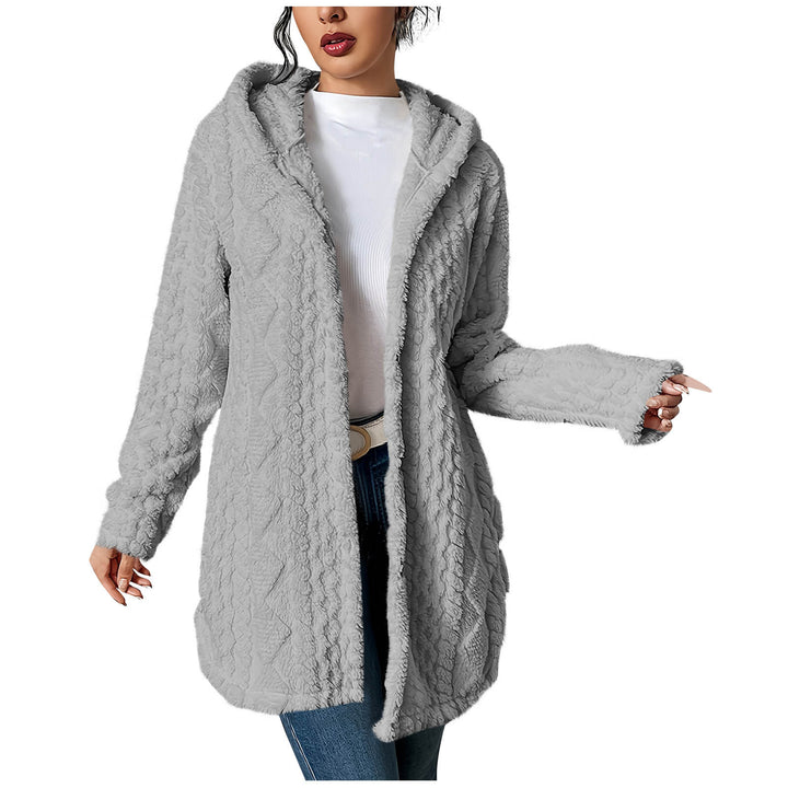 Ladies Cozy Hoodie Cardigan with Soft Fleece Lune London