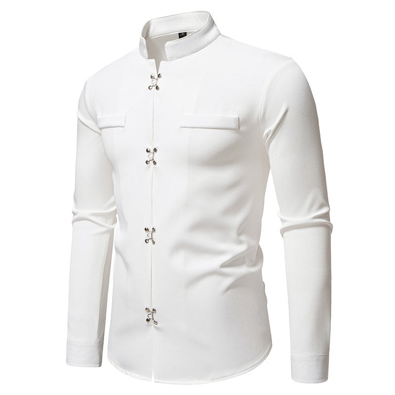 Men's Shirt with Asian Button Design Lune London
