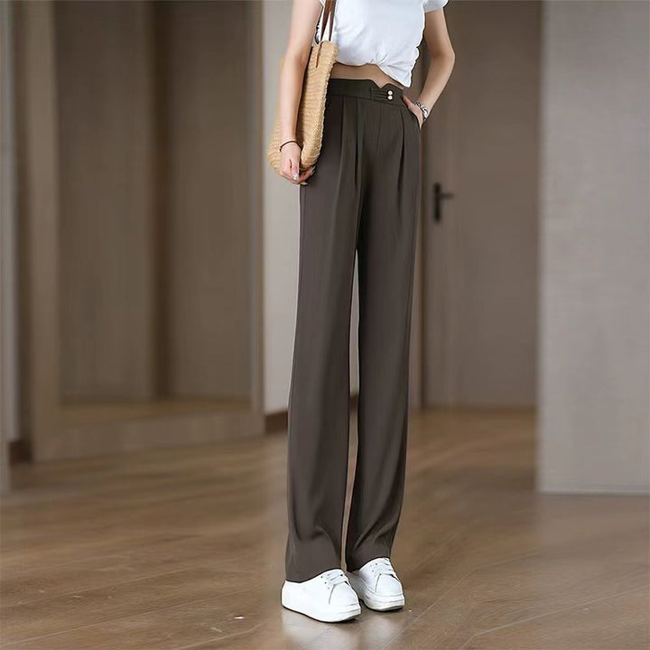 Women Elegant and airy fabric pants with high waist Chic & Stil