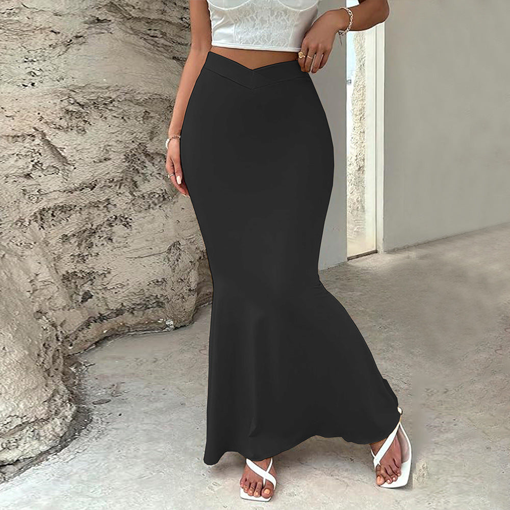 Jupe à traîne pour femmes avec taille haute et coupe ajustée Chic & Stil