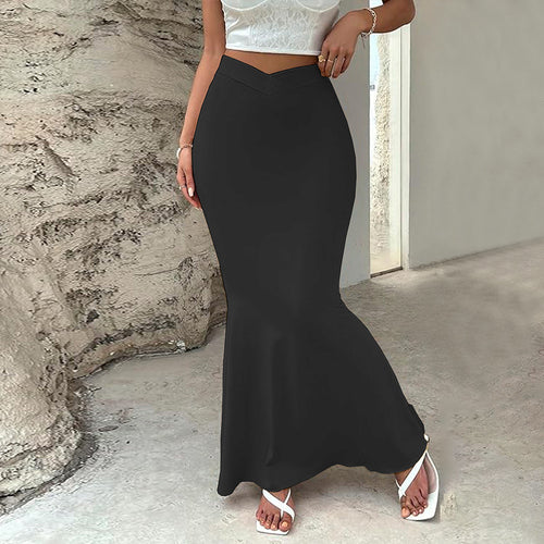 Jupe à traîne pour femmes avec taille haute et coupe ajustée Chic & Stil