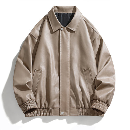 Casual faux leather jacket for women in an oversized style Amarae