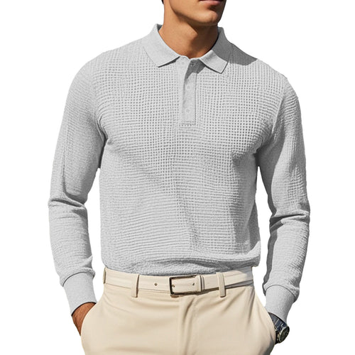 Men's long sleeve polo shirt with classic collar Amarae