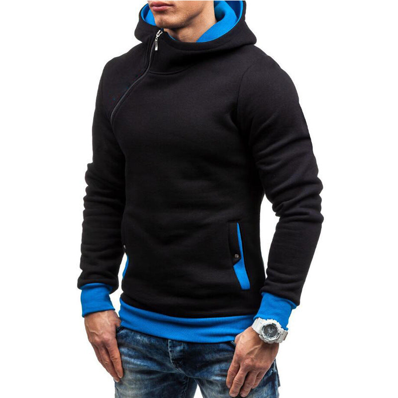 Men's stylish hoodie with side zipper and contrasting sleeves Lune London