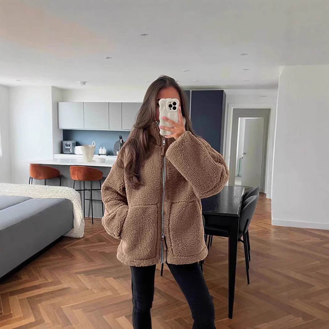 Ladies Cozy Fleece Jacket Lune London
