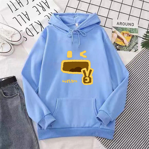 Women’s Hooded Sweatshirt with Creative Emoji Design Chic & Style